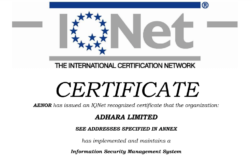 adhara iso certificate